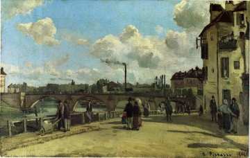 Camille Pissarro Painting - Vista de pontoise quai au pothuis 1868 Camille Pissarro
